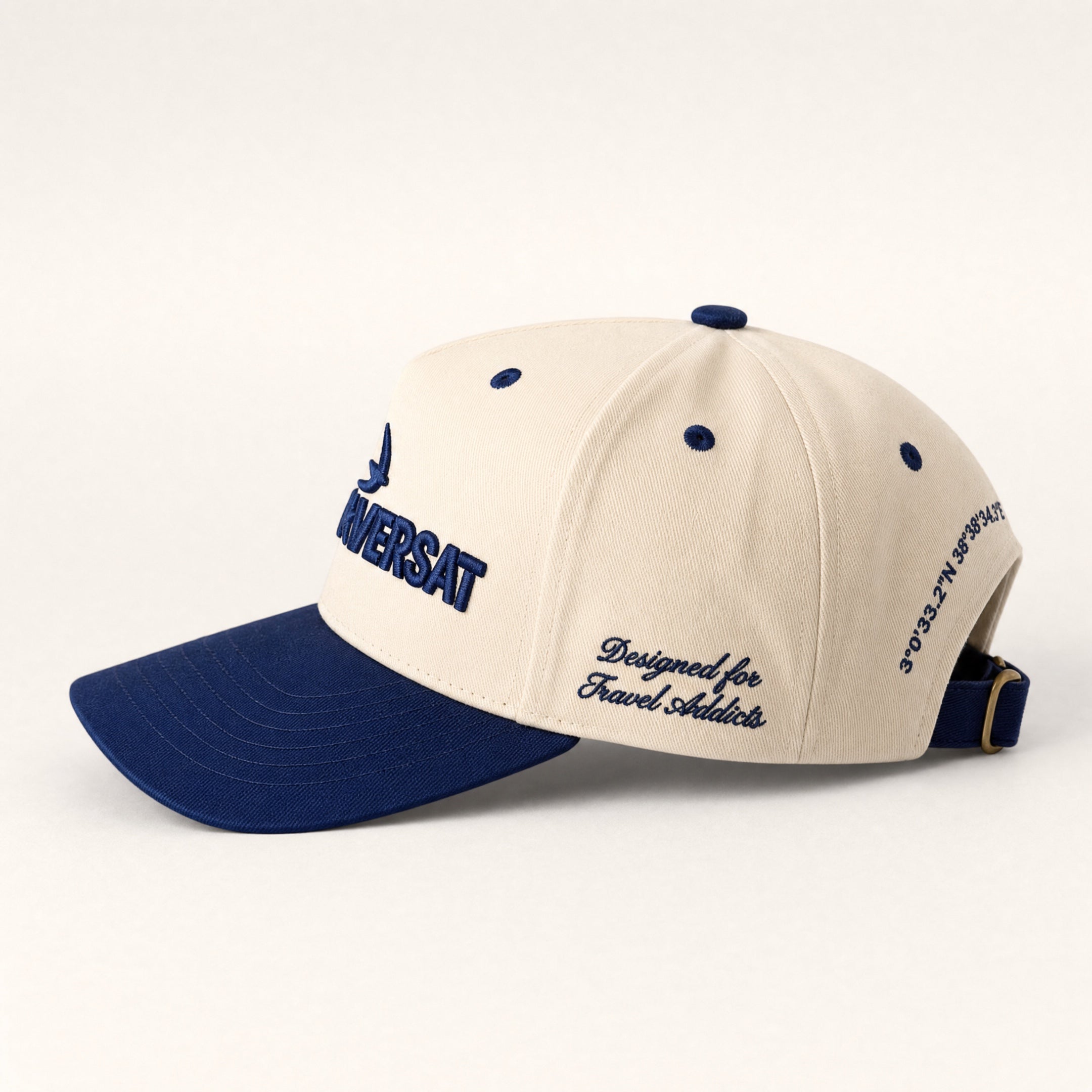 Casquette White Cream - "Travel addicts"
