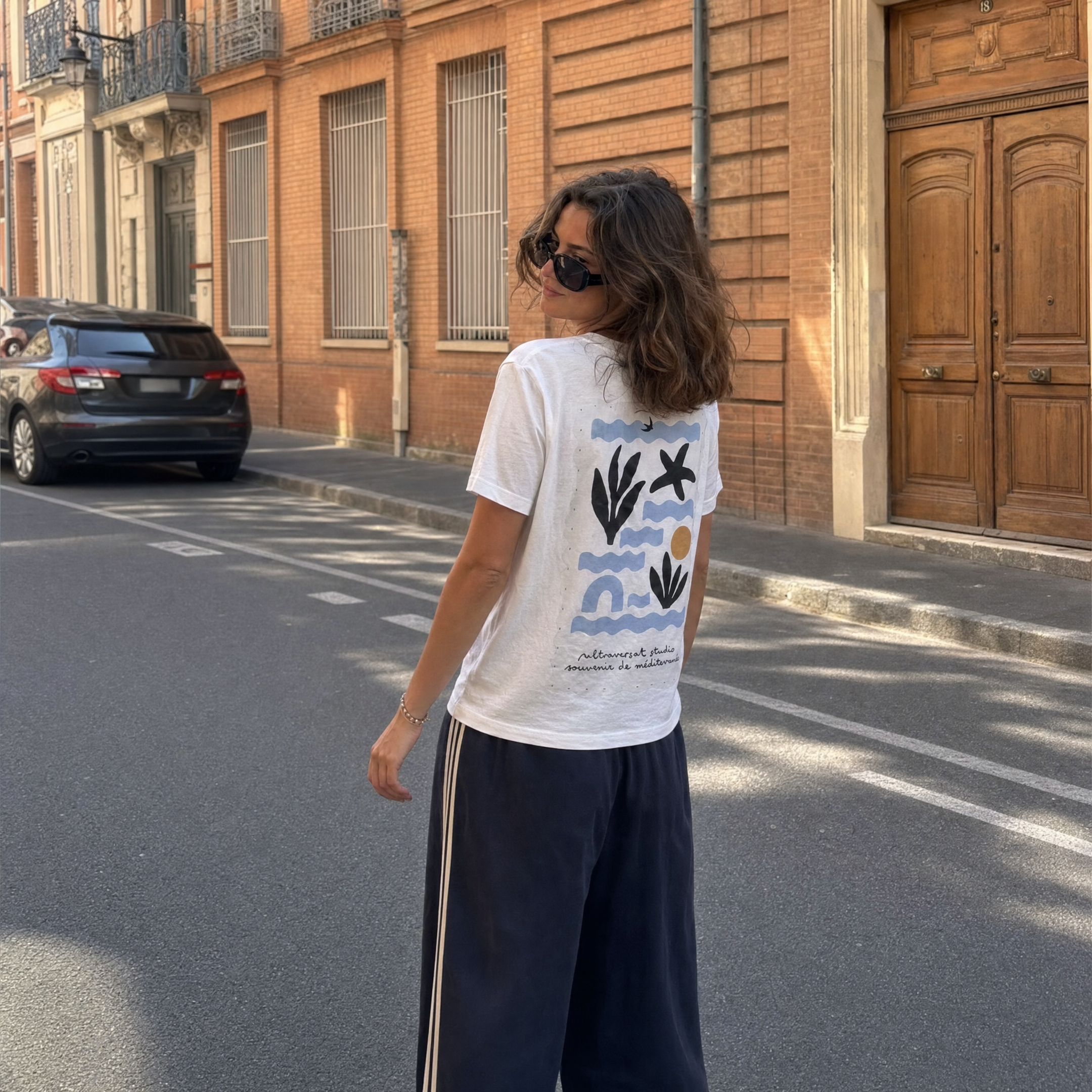 T-shirt White Vintage - "Souvenir de Méditerranée"-3
