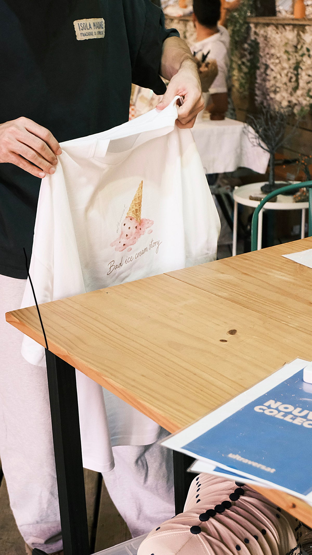 Boxy White T-shirt - "Dolce Disastro "-3