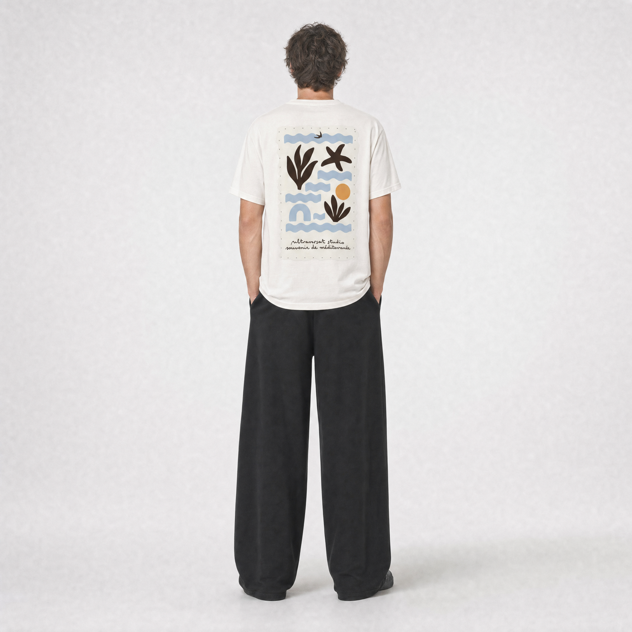T-shirt White Vintage - "Souvenir de Méditerranée"-5
